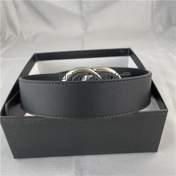

2021 Fashion Big Buckle Genuine Leather Belt Have Box Designer GG&#13men Women High Quality Mens Belt 211, Black;brown