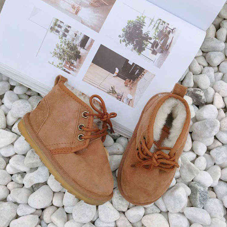 

Winter Children Genuine Leather Shoes Kids Snow Boots Baby Winter Sheepskin Fur Booties Girls Boys Waterproof Botas Footwear 211108, Pink