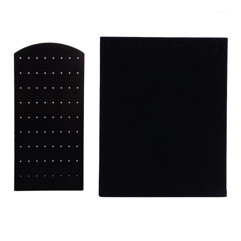 

Jewelry Pouches, Bags 2 Pcs Rack Earring Bracelet Necklace Organizer Holder Display Black, 8.9x18.9cm & 20x10x26cm, Pink;blue