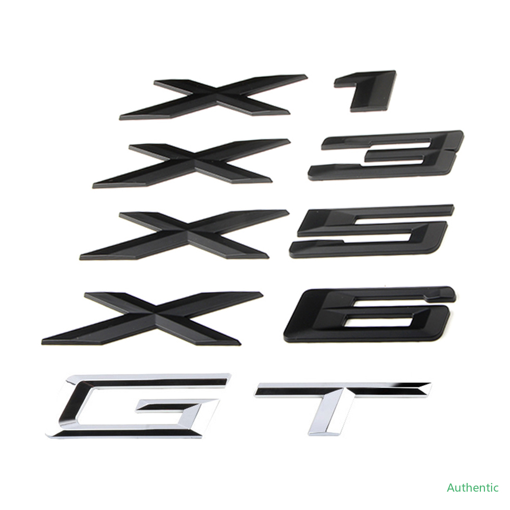 

Car Rear Trunk Styling X1 X3 X5 X6 GT Letters Number Sticker For BMW E53 E70 E71 E72 E83 E84 F15 F16 F25 F48 F49 G05 Nameplate, X5 - black