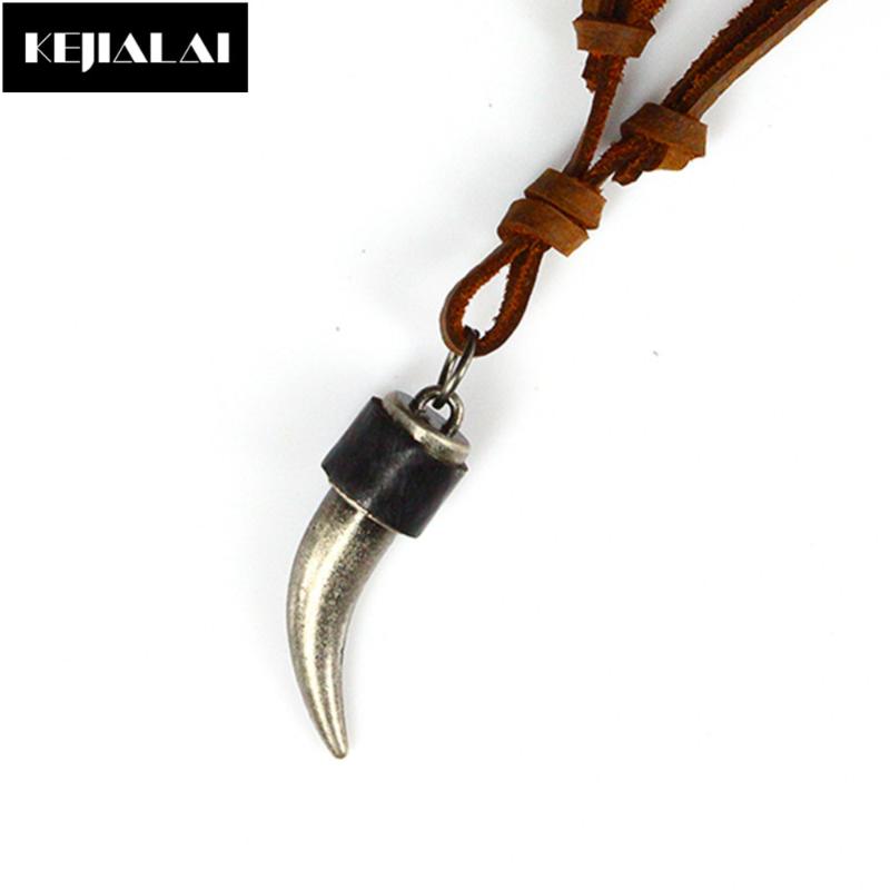 

Pendant Necklaces Fashion Jewelry Leather Rope Chain Pepper Necklace Chili Ox Horn Pendants For Women Men Punk Style Friend Gift