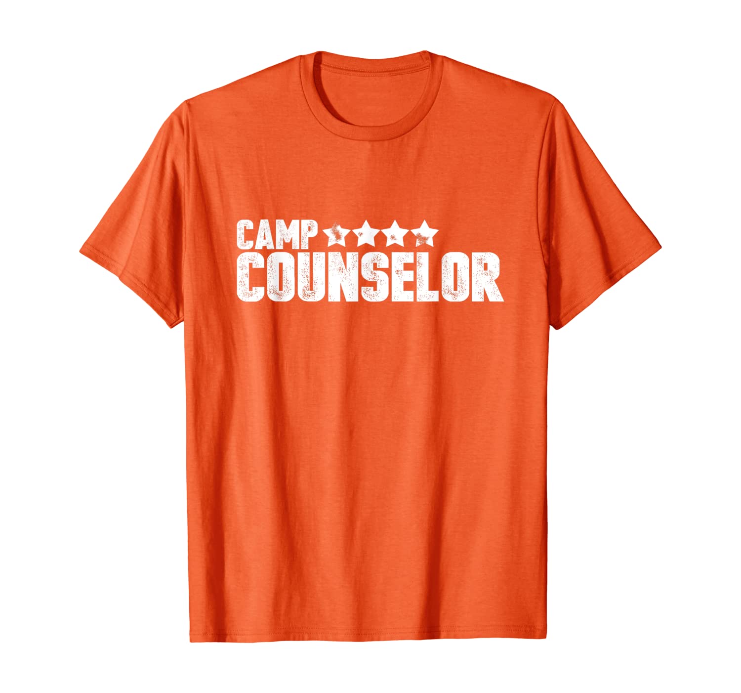 

Summer Camp Counselor Staff Tshirt, White;black