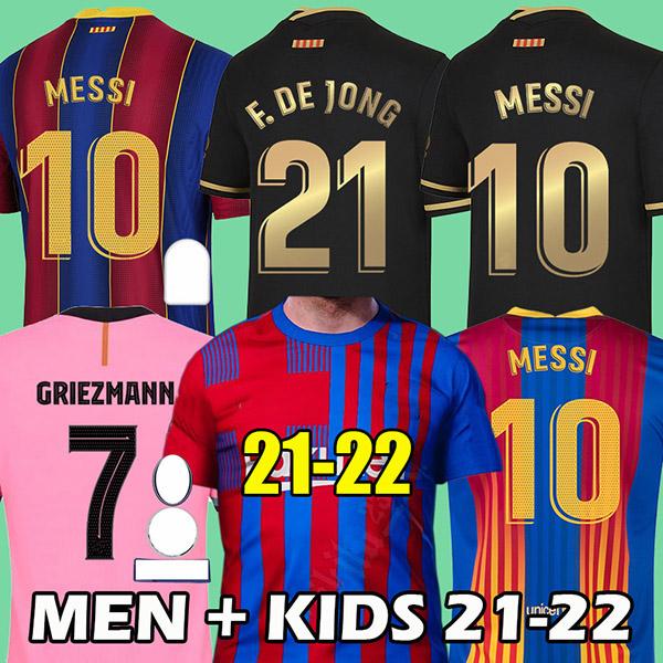 

21 22 Barcelona soccer jersey 2021 2022 MESSI ANSU FATI camiseta futbol GRIEZMANN DE JONG Maillots thailand football shirt 4th, Third