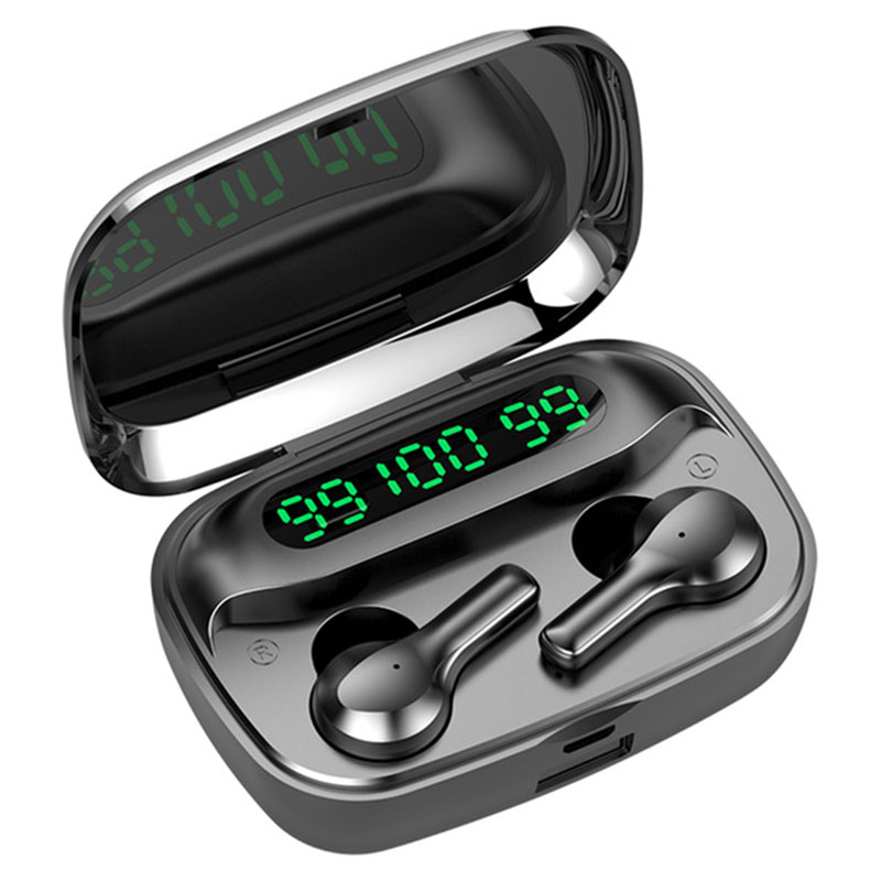 

R3 Mini Wireless Bluetooth Earphones V 5.0 TWS Fingerprint Touch Earbuds Surround Sound Headset Three LED Power Display Sport Headphones