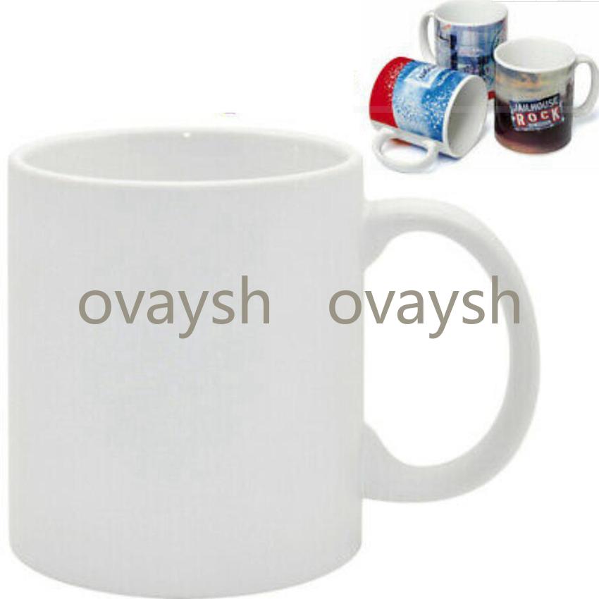 

Sublimation Blanks Mug Personality Thermal Transfer Ceramic Mug 11oz White Water Cup Party Gifts Drinkware, As pic