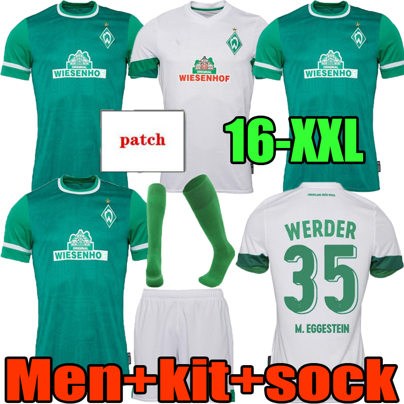 

Men tops 21 22 Werder Bremen soccer jersey #22 CHONG #9 OSAKO SCHMID DINKCI SELKE 2021 2022 Adult  set home green away white Customized football shirt sets, 2020 away