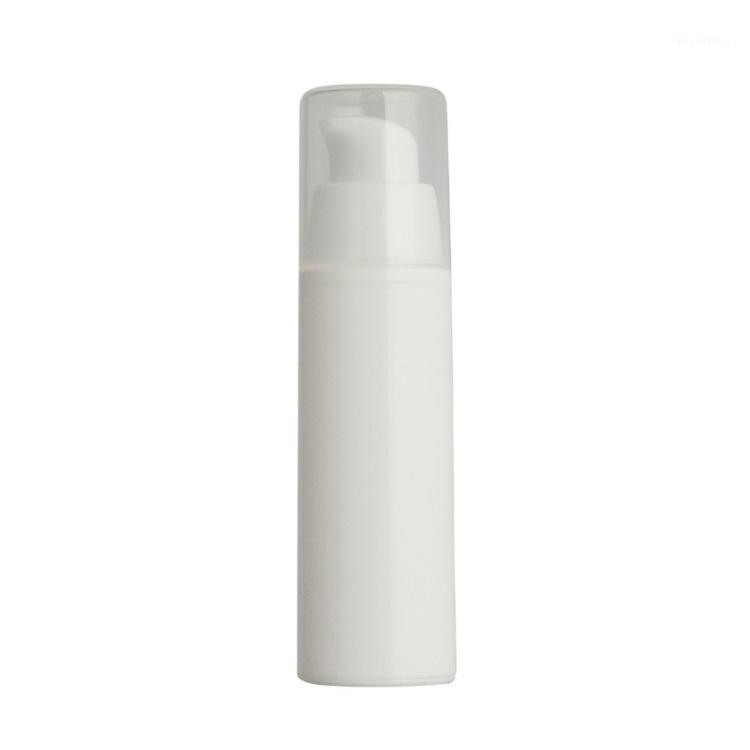 

Storage Bottles & Jars 15ml 30ml 50ml Porcelain White Spray Packing Plastic Snap Type Vacuum Bottle 20pcs/lot