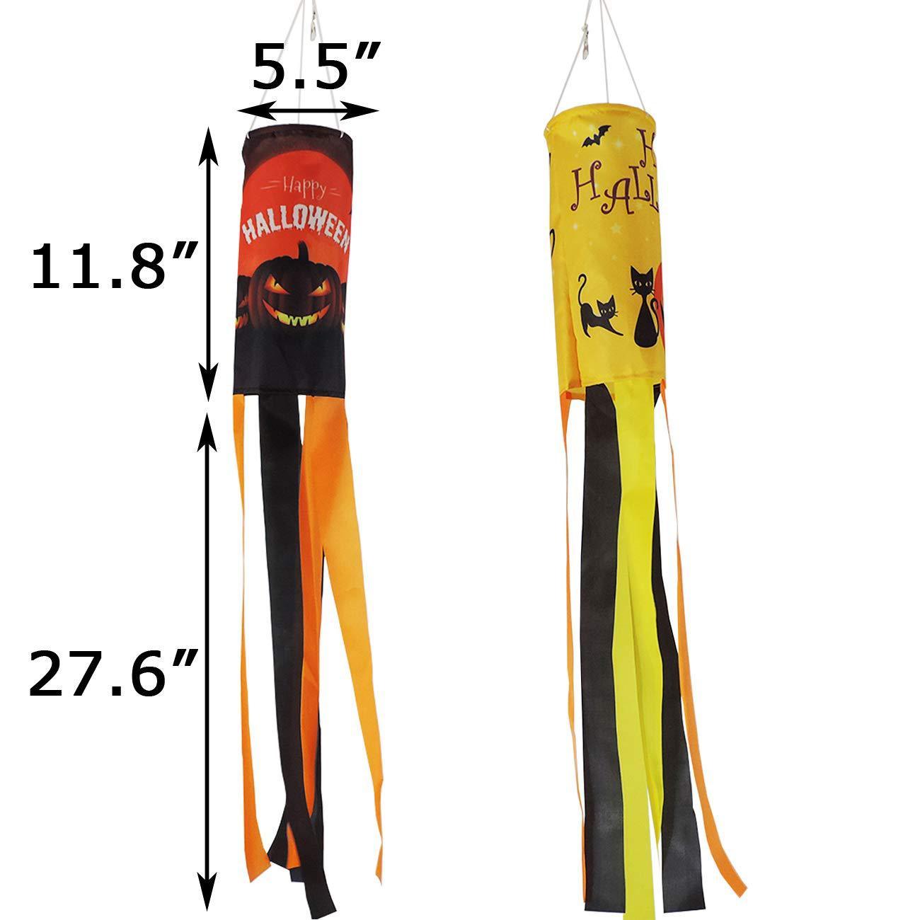 

Hanging Ghost garden decoration party supplies Halloween Pumpkin wind vane winds to ghost tube flag