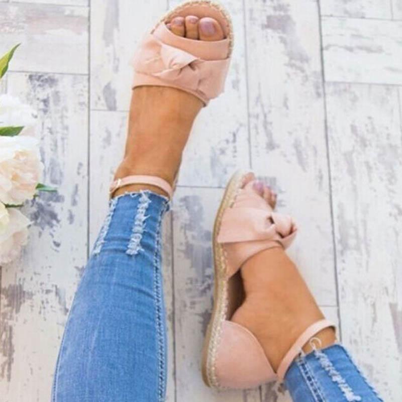 

Sandals Casual Shoes Womens Plus Size Flats Peep Toe Low Heels 2021 Summer, Gray