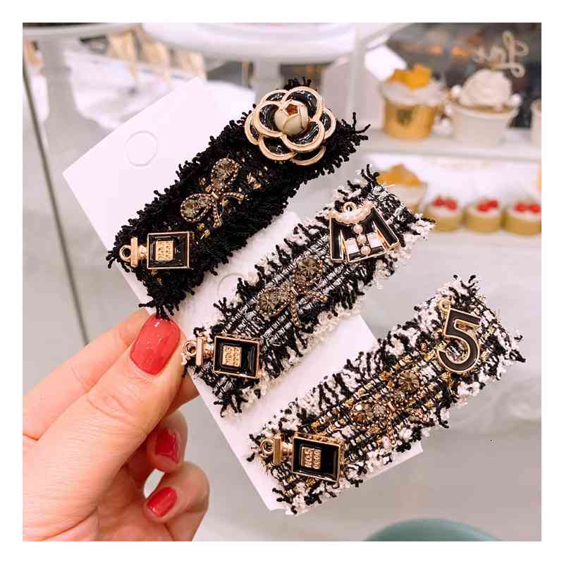 

Barrettes Hairpin Korean East Gate Xiaoxiangfeng 5-character Floret Clothes Versatile One Word Bb Clip Bangs Edge, Golden;silver