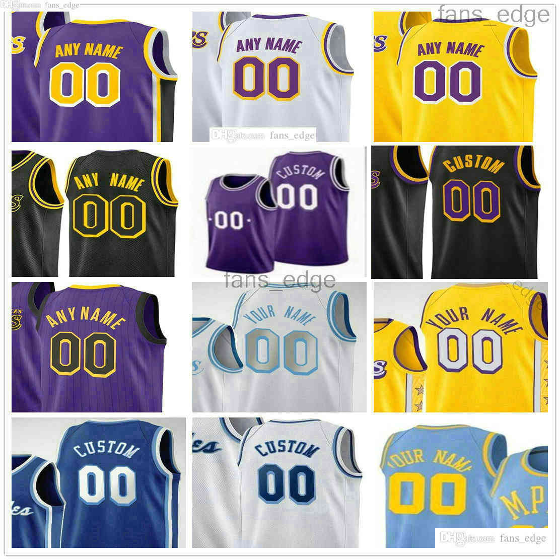 

75th 2022 Custom Printed Los's Angeles's Lakers's Lebron 23 6 James Anthony 3 Davis 0 Westbrook''nba''Woman Kids Youth Basketball Jersey, As picture