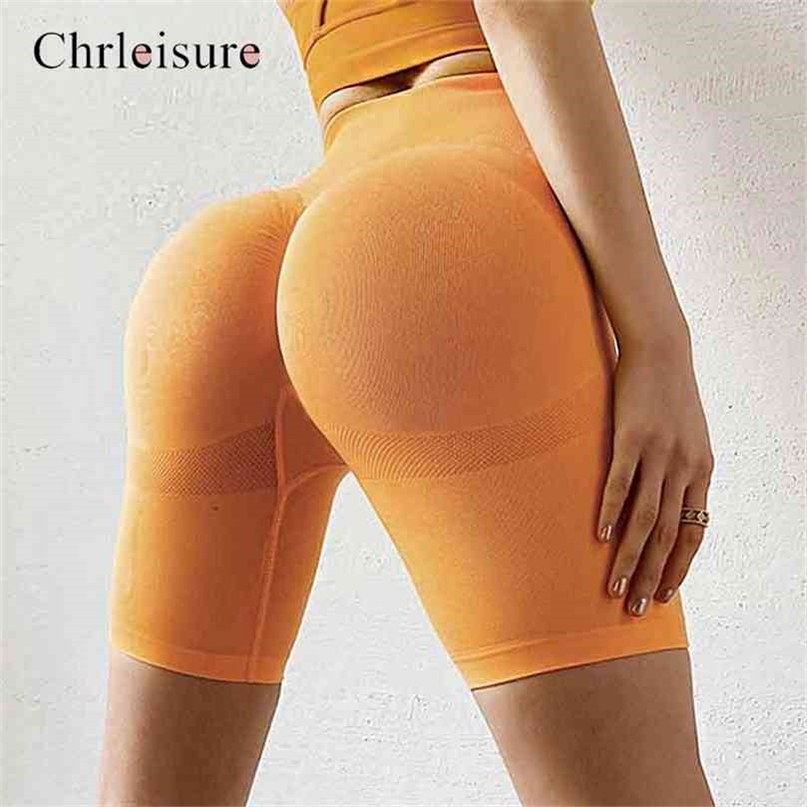 

CHRLEISURE Summer Shorts Female High Waist Women's Cycling Women Gym Fitness Workout 210722, Blue