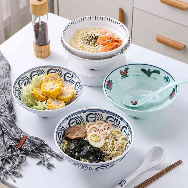 

Japanese imitation porcelain melamine tableware beef noodle dumpling wonton spicy hot bowl stewed meat rice