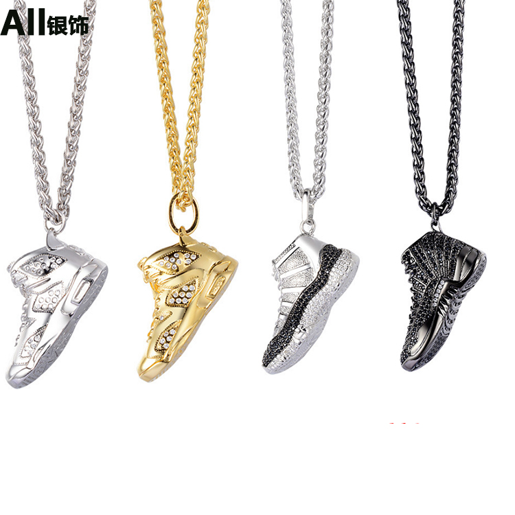 

925 Silver Handmade Blueball Shoes Hanging Necklace Summer Birthday Gifts Jewelry Crafts for Men and Women Couples