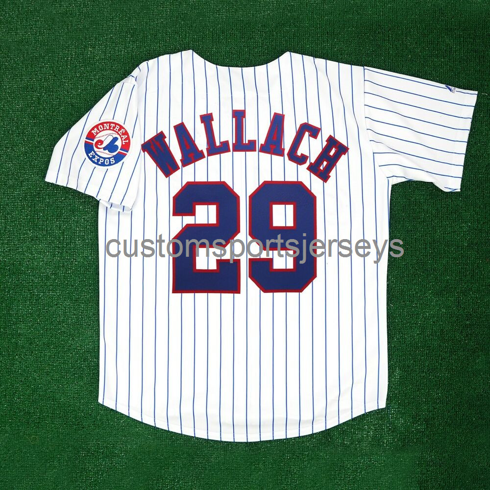 

Men Women Youth Embroidery Tim Wallach Mont Expos Home w/ Team Patch White Jersey All Sizes