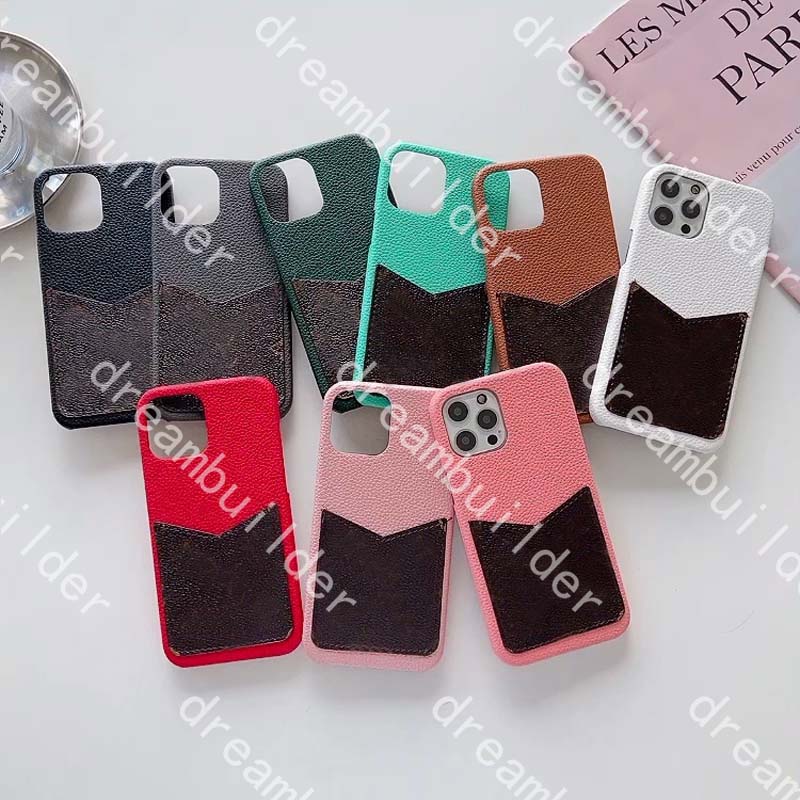 Top Designer Fashion Phone Cases for iPhone 13 12 pro max 11 12mini XS XSMAX XR leather cardholder Case Samsung S20 S20P S20U NOTE 10 10P 20U cover