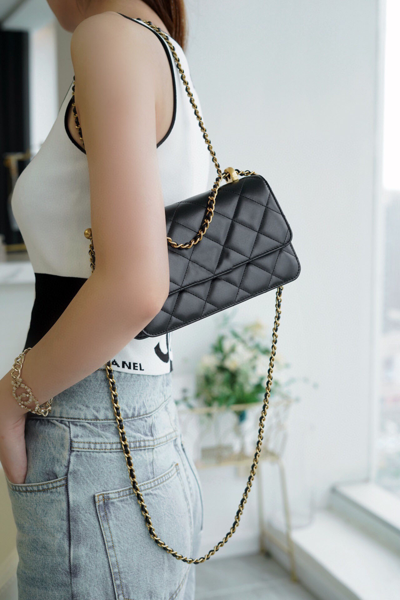 

Classic Designers Shoulder Bags Handbags Top Quality Woman Fashion Genuine Leather designer handbag Women Flap Letters Black Crossbody Bag Size :14.5-22-8