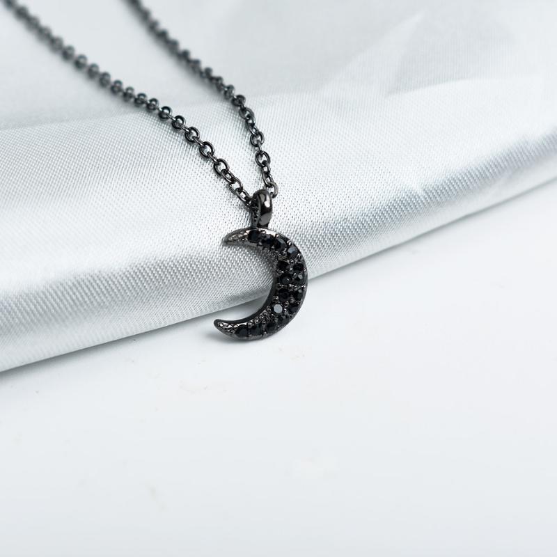 

Pendant Necklaces 2021 Black Moon Chain Necklace For Women Punk Jewelry Party Gift Female Fashion Accessories Bijoux Femme