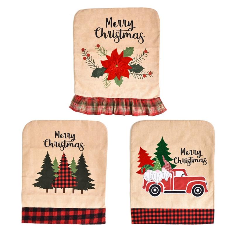 

Pcs Linen Christmas Chair Cover, Dinner Cap Covers, For Decor Covers