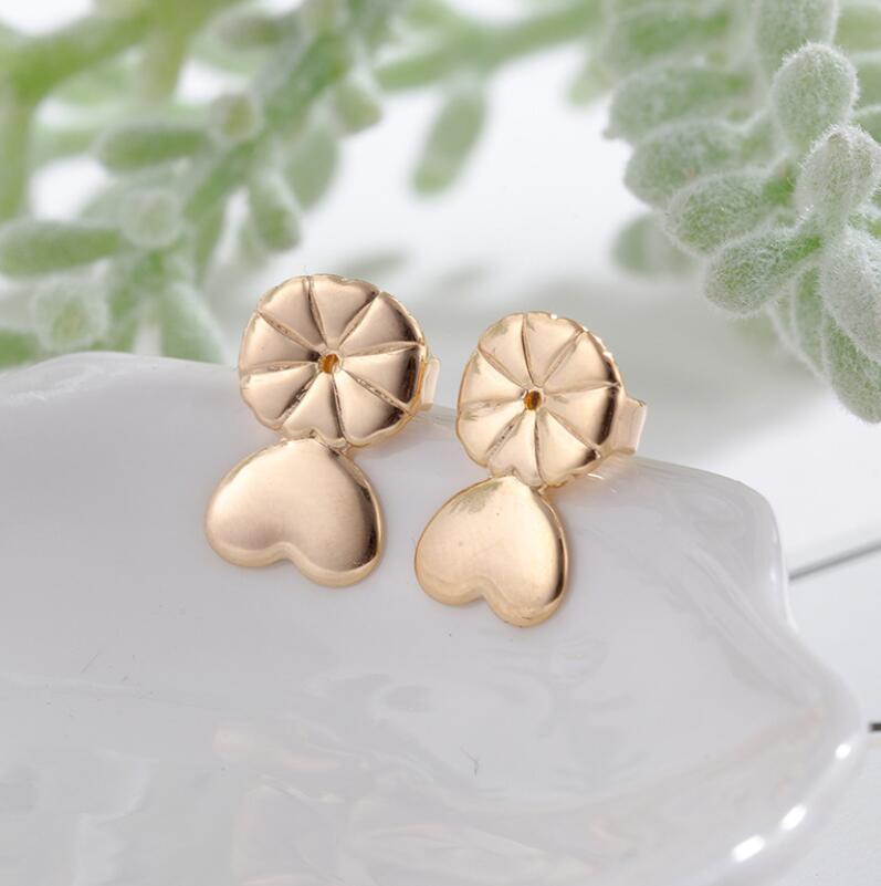 

Love Heart Earring Back stud Lifters Adjustable Earrings Lifts Ear, White