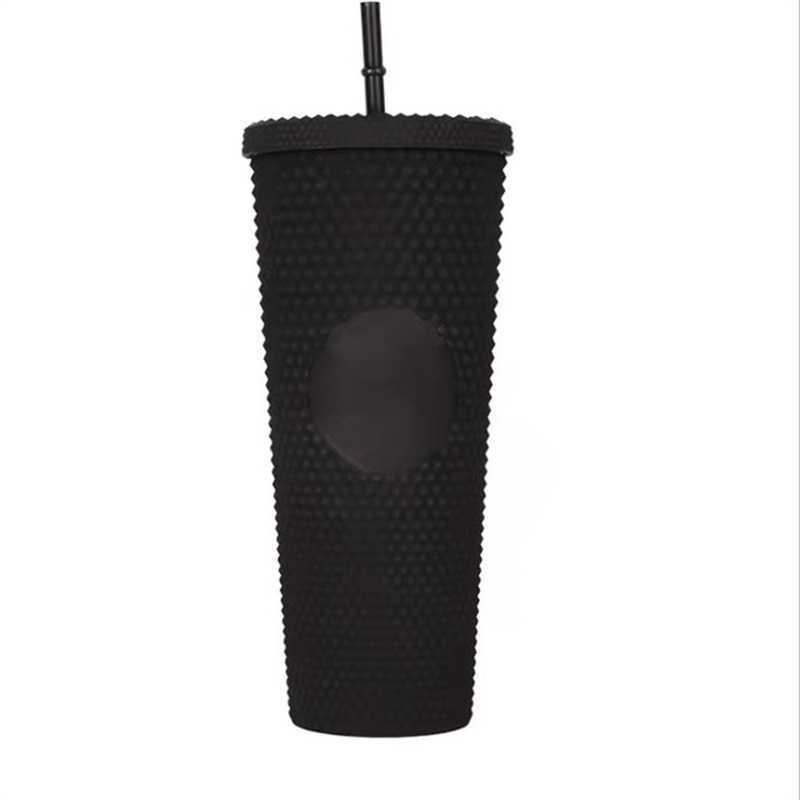 

Starbucks Double Black Durian Laser Straw Cup Tumblers Mermaid Plastic Cold Water Coffee Cups Gift MugKPO6, Style mix