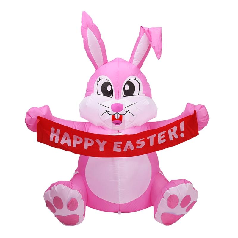 

1.5m Inflatable Happy Easter Doll Toy LED Night Light Figure Yard Outdoor Garden Decorations