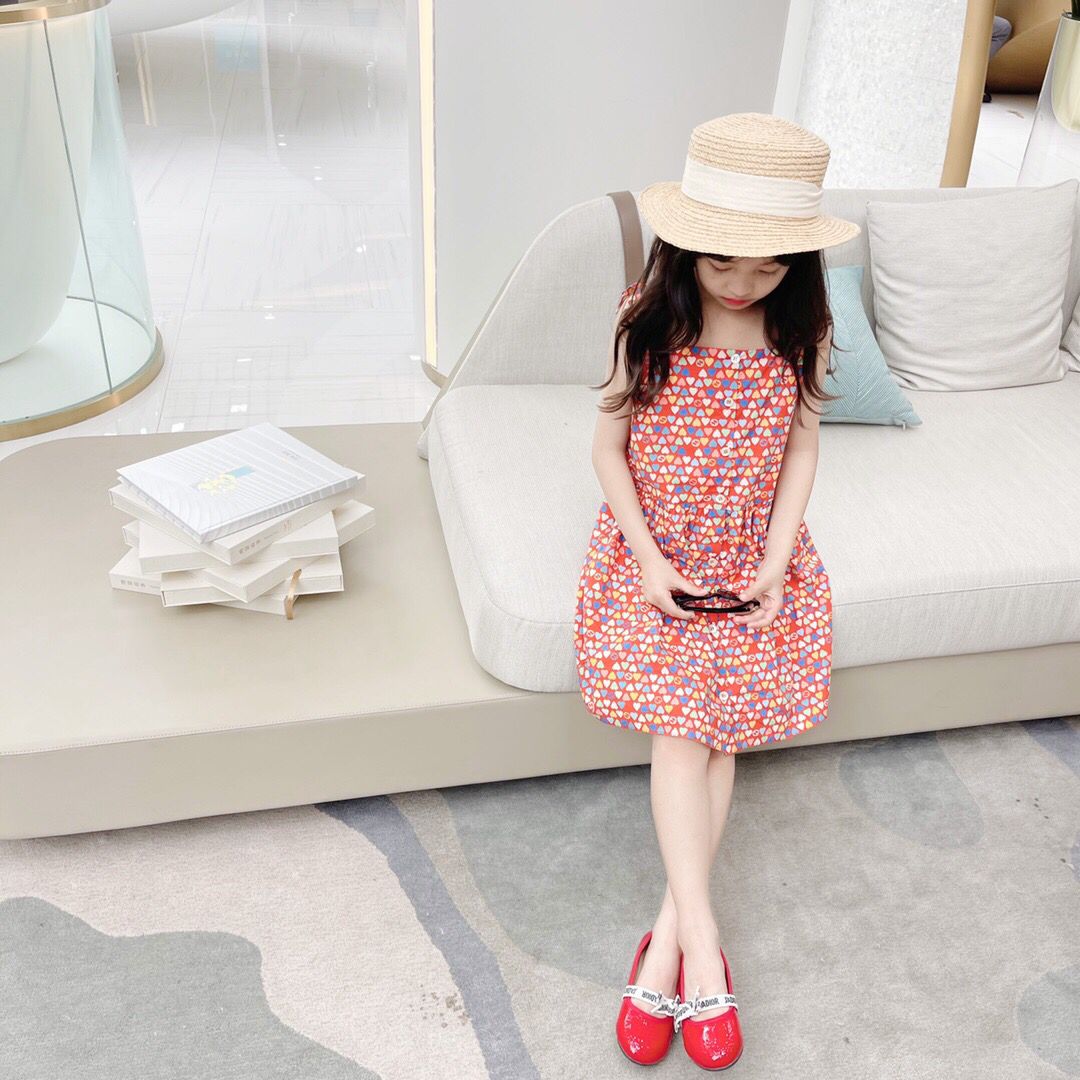 

2021 Summer Casual Dress Baby Girls Flower Pattern Sleeveless Princess outfit children outwear Cute Little Girl Dresses, As show