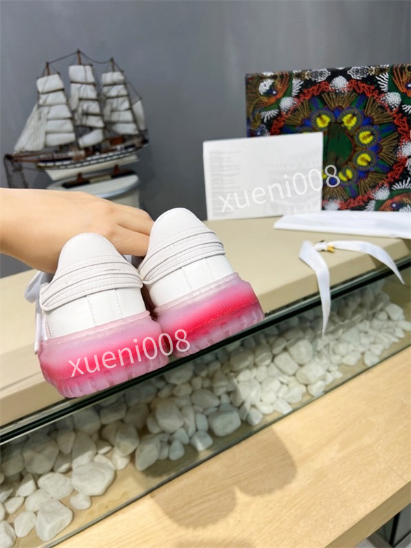 

2022 Hand-Painted Men Shoes Women Sneakers Leather Luminous Cartoon Trainer Shimmer Lace-Up Brand Walking rx211001, Choose the color