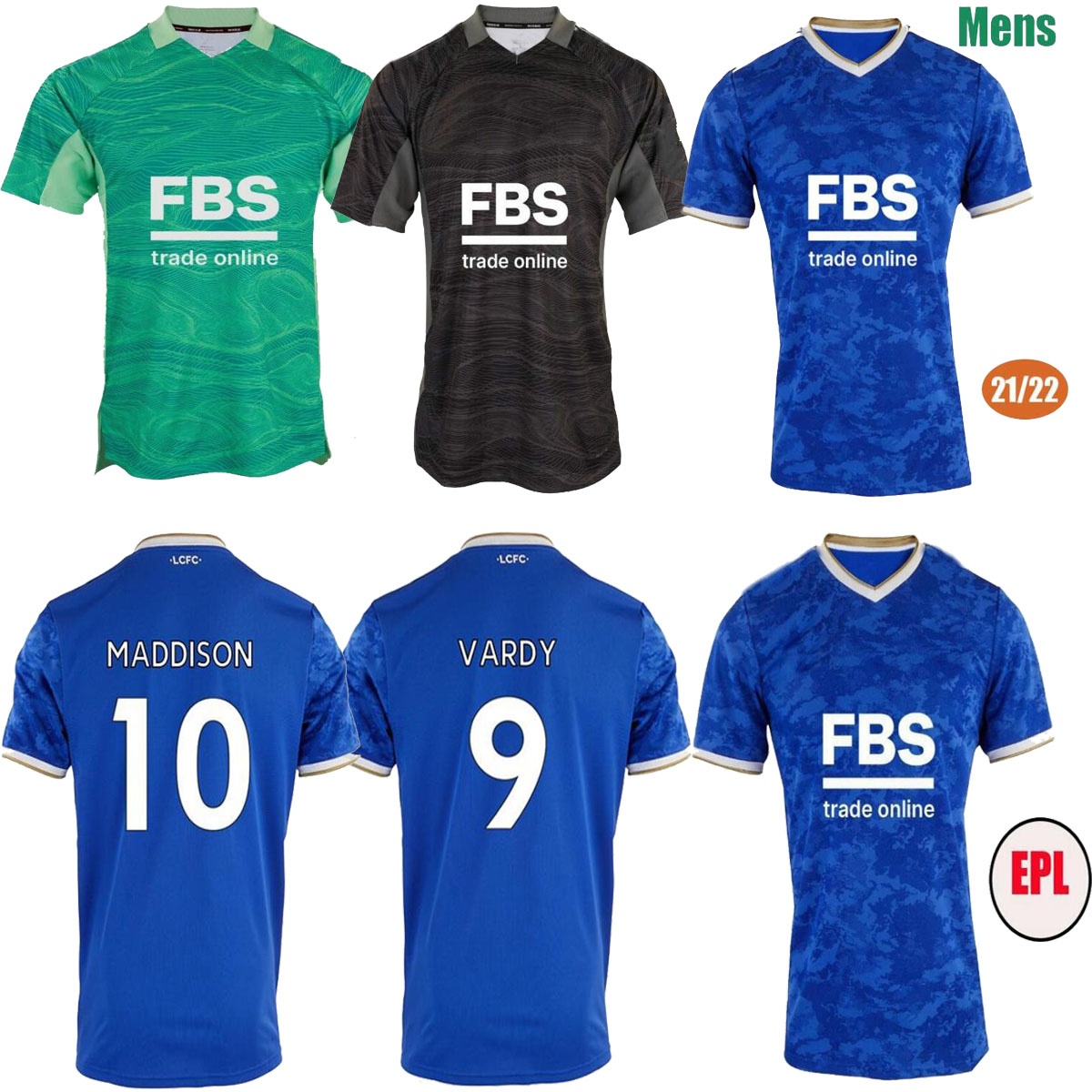 

2021 2022 VARDY Leicester soccer jersey 21 22 CITY IHEANACHO MADDISON TIELEMANS NDIDI camiseta de futbol Thailand LCFC football shirt, Black