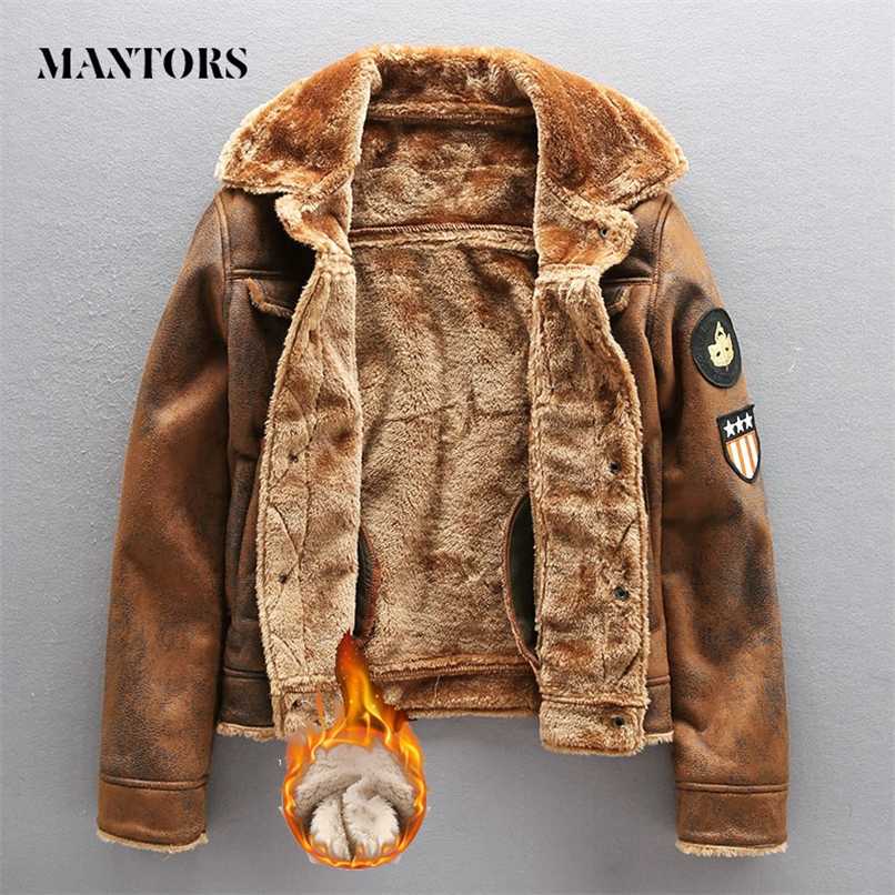 

Pu Jacket Men Thick Warm Military Bomber Tactical Leather Jackets Mens Outwear Fleece Fur Windbreaker Coat Male 4XL Clothes 211111, Mgh01 khaki