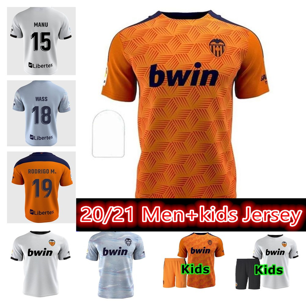 

Men kids 2021 Valencia CF Soccer Jerseys RODRIGO 20 21 PAREJO GAMEIRO football shirt GUEDES C.SOLER Camiseta de futbol Uniforms, Black;yellow