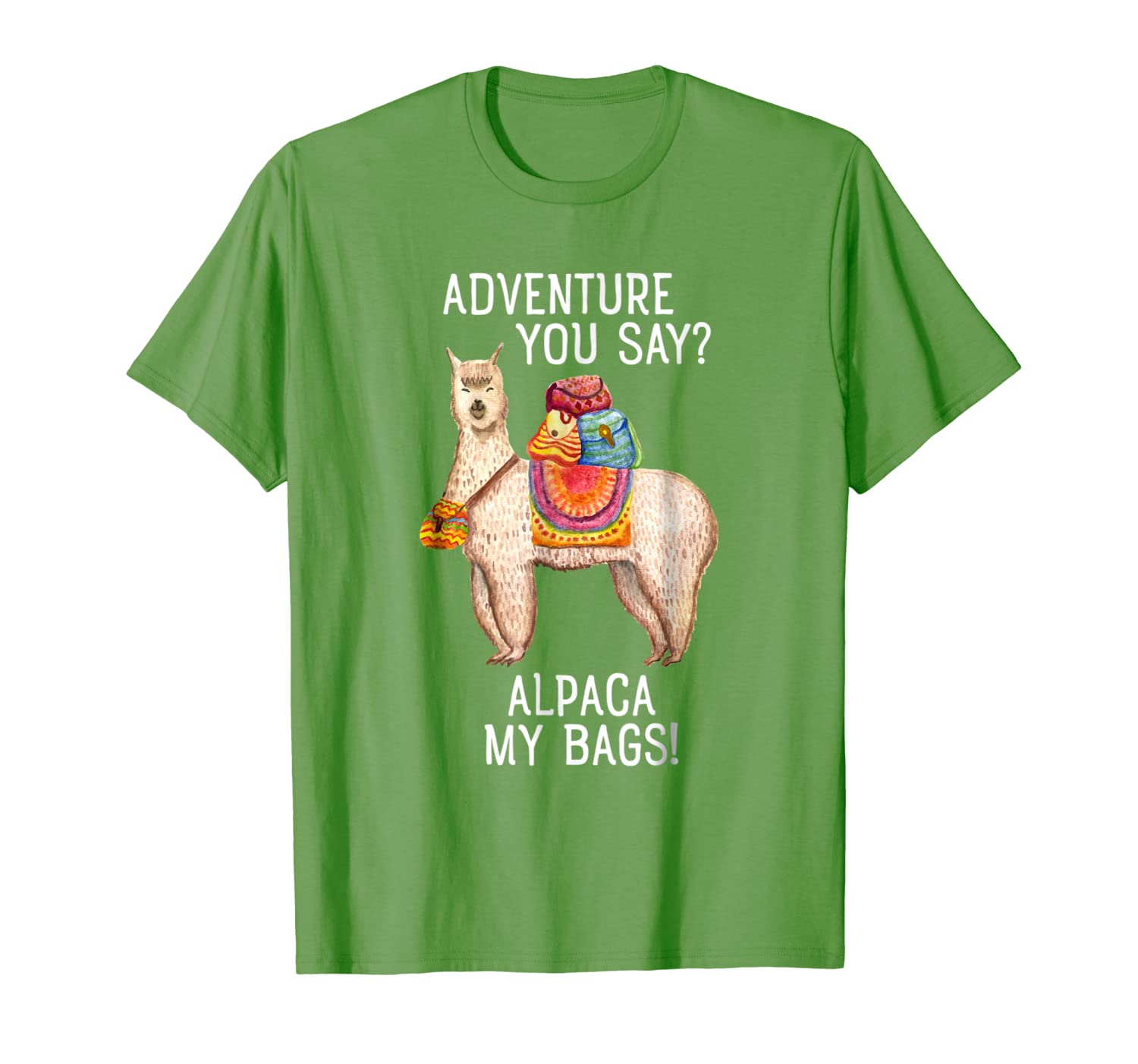 Adventure I&#039;ll Alpaca My Bags Funny Travel T-Shirt-image-703990605