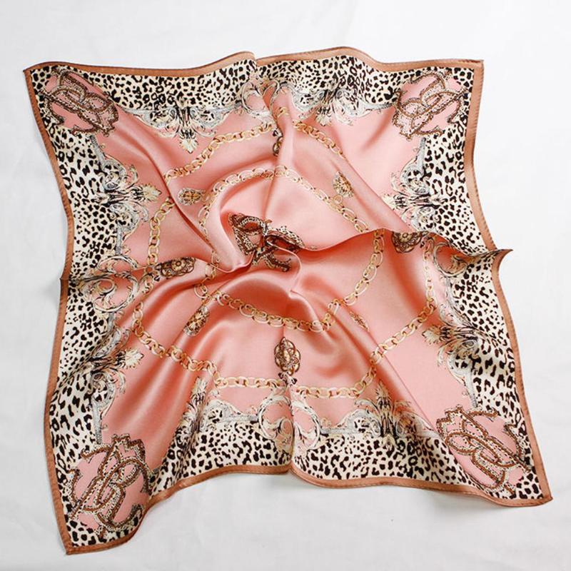 

Womens Fashion Leopard Harpoon Embroidered Silk Solid Long Scarf Bandanas
