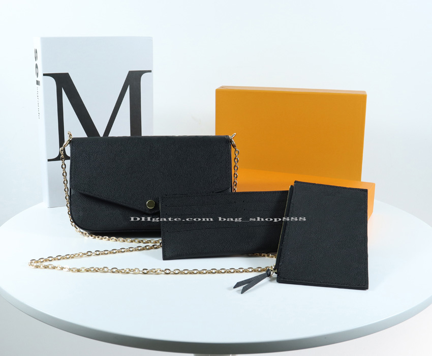 

Women Messenger Leather handbag Evening Bags 3 in 1 high quality flower checkers date code serial number With original dust bag bag_shop888