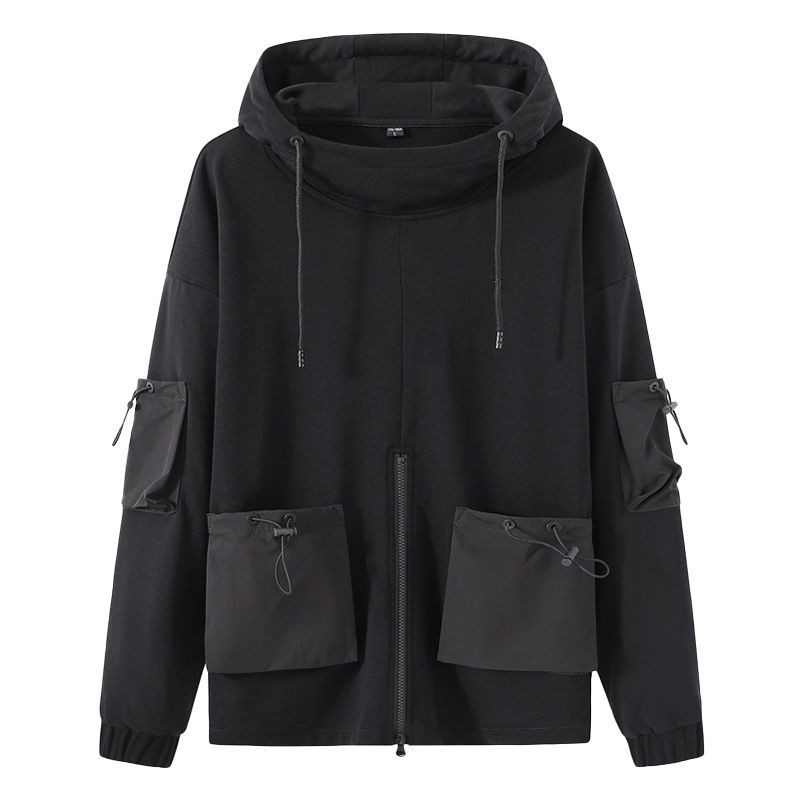 

Men's sweater spring and autumn tide brand hoodie, Black