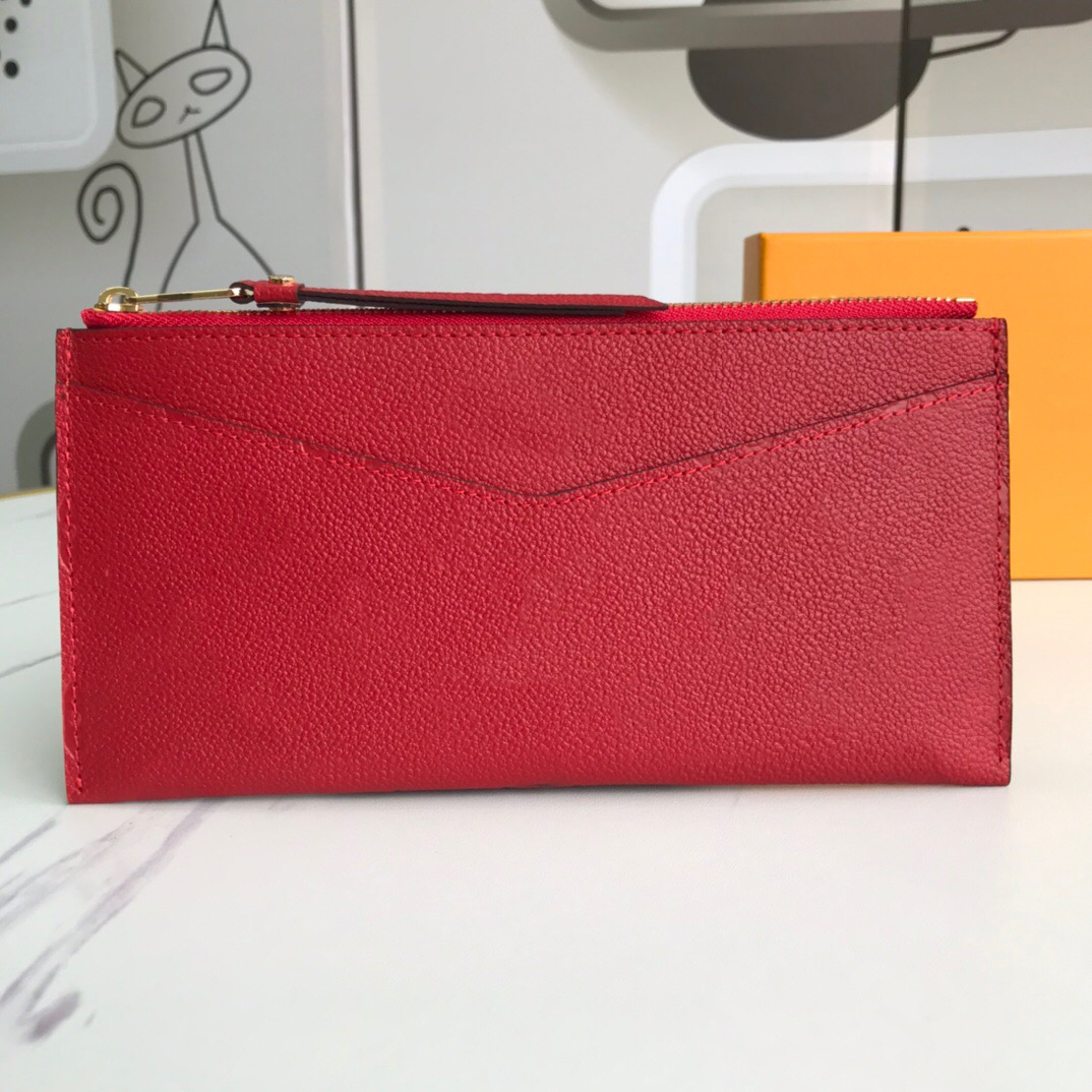 

Luxurys Designers ZIPPY Wallet for Pouch Leather Canvas 8 Credit Cards Slots Long Zipper Woman Wallets Fashion Card Holder Purse Women Zip C, Red;black