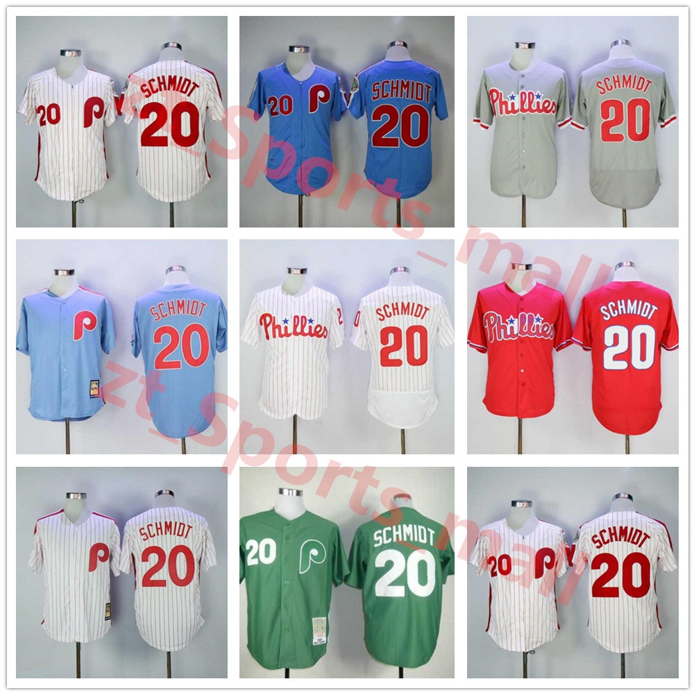 

Retro Retire Phillies 1983 Vintage 20 Mike Schmidt Baseball Jersey Men Women youth Blue Black Grey Cool Base Flexbase Pinstripe Stitched Good Quality, As shown in illustration