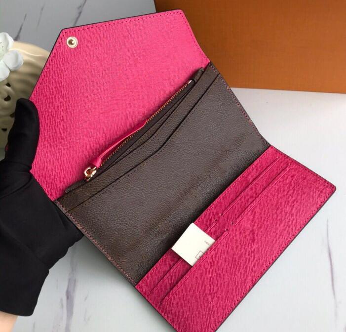 

2021 PORTEFEUILLE SARAH WALLET High Quality Women Classic Envelope-style Long Wallet Purse Credit Card With Gift Box