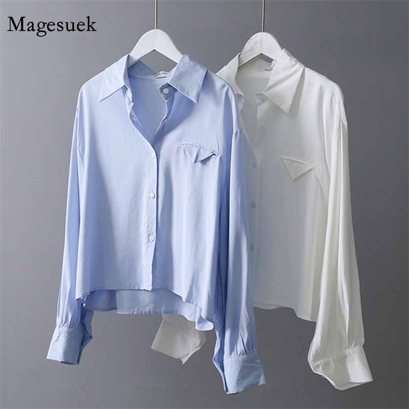 

Korean Style Plus Size Autumn Ladies Tops Office Long Sleeve Solid Shirts Women Loose Cardigan Women's Blouse Blusas 11290 210518, Yellow