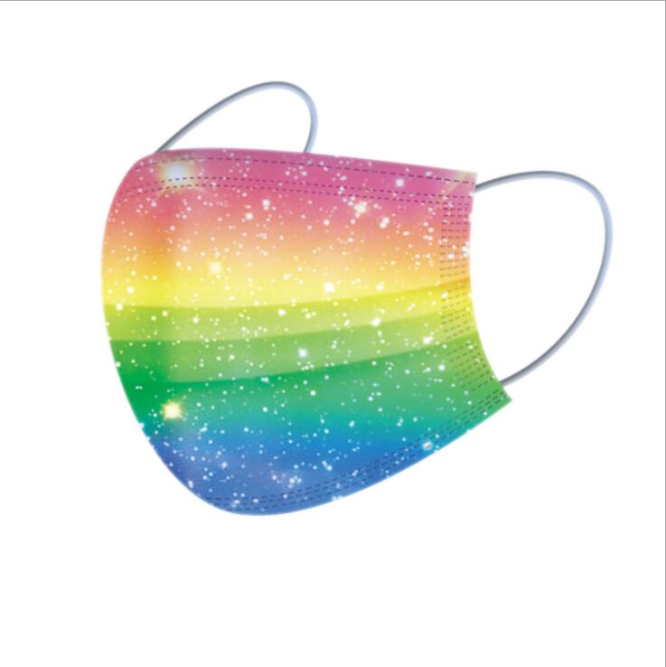 

High quality designer Disposable Colorful face mask non-woven masks men women thick 3 Layer dustproof Cover anti dust fog facemask wholesale