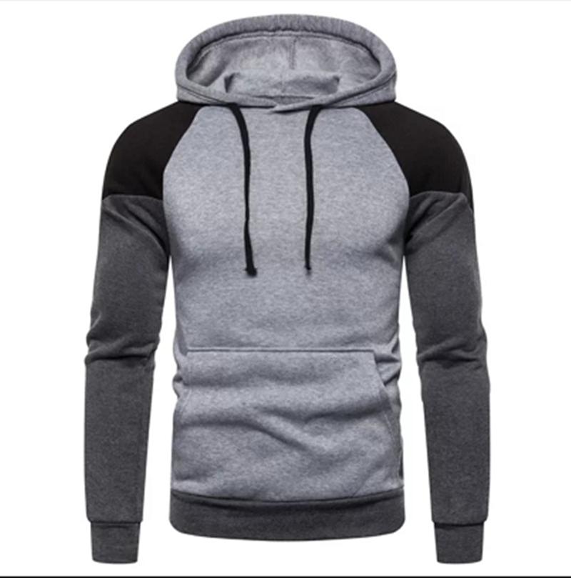 

Men's Hoodies & Sweatshirts Sweatshirt Print Patchwork High Quality 2021 Fall Winter Hip Hop Hooded Streetwear, Orange