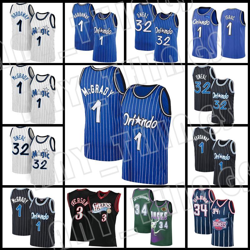 

Tracy Penny 1 Hardaway McGrady Retro 32 Shaquille Basketball Jersey Jonathan Isaac Ray Giannis 34 Antetokounmpo Allen Hakeem Olajuwon Men city, Men jersey-hadawei
