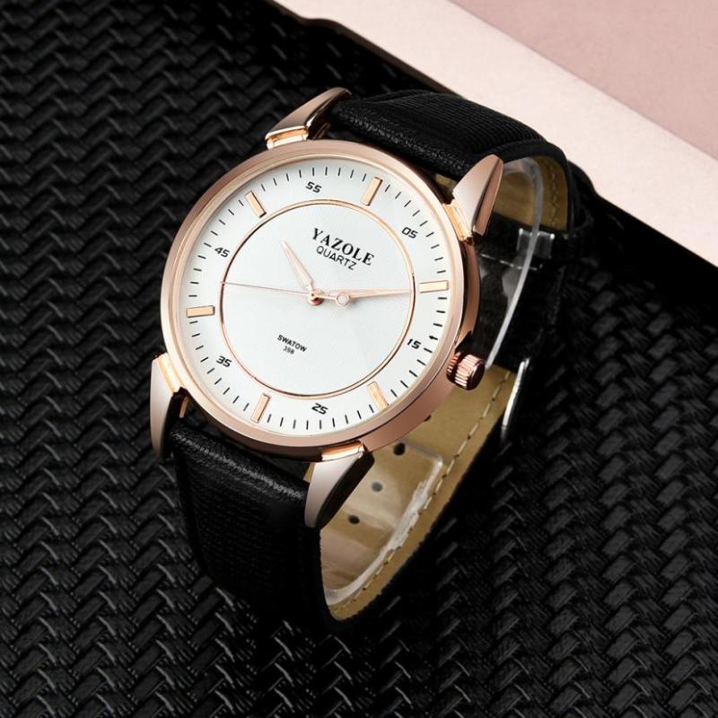 

Wristwatches 2021 Latest Fashion Men's Frosted Belt Simple Watch Quartz Movement Simulation Round Glass Luxury Perfect Gift #F, Brown