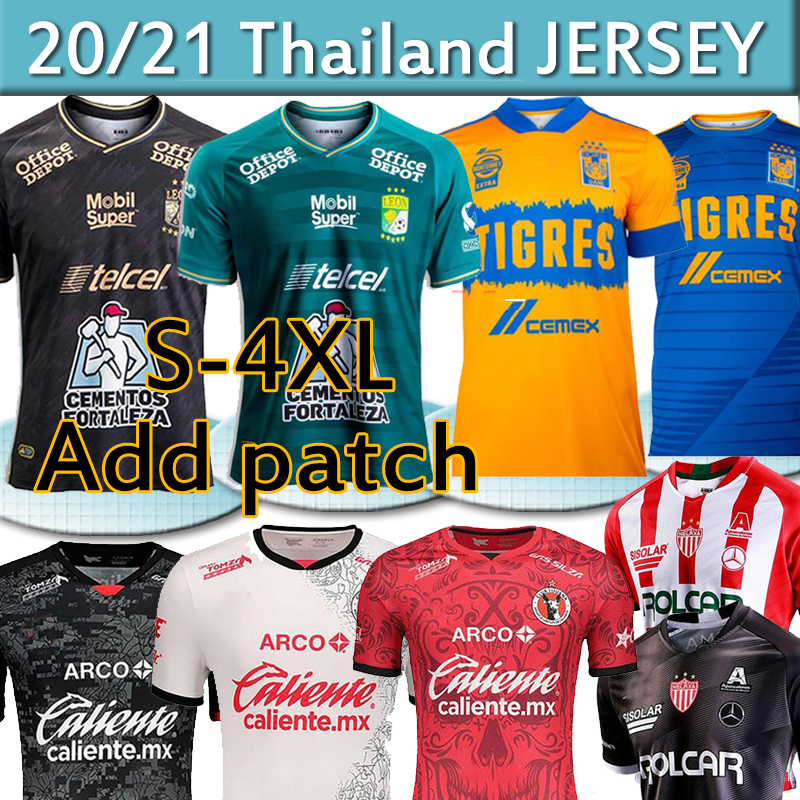 

Liga MX 2020 2021 soccer jerseys camisetas Hombres chándal de Fútbol Club Necaxa Leon FC Tigres UANL Tijuana Men Kits Football shirts, Dihuana+patch
