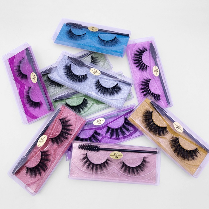 

3D Mink Eyelashes Natural Soft False 100% Handmade Eyelash Extension Custom Logo Eye Makeup Maquiagem DHL