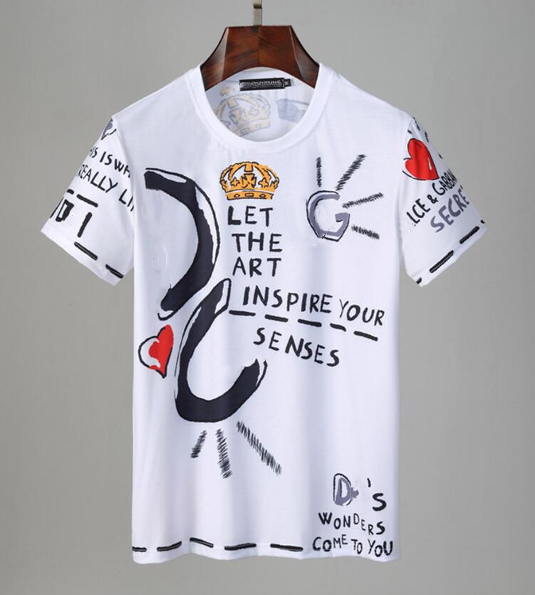 

Fashion Summer High-Quality T-shirt Polo shirt Pure Cotton Sweat-absorbent and Quick-drying Can not afford the ball 3D pattern simple style m-3xl#G063989, 06