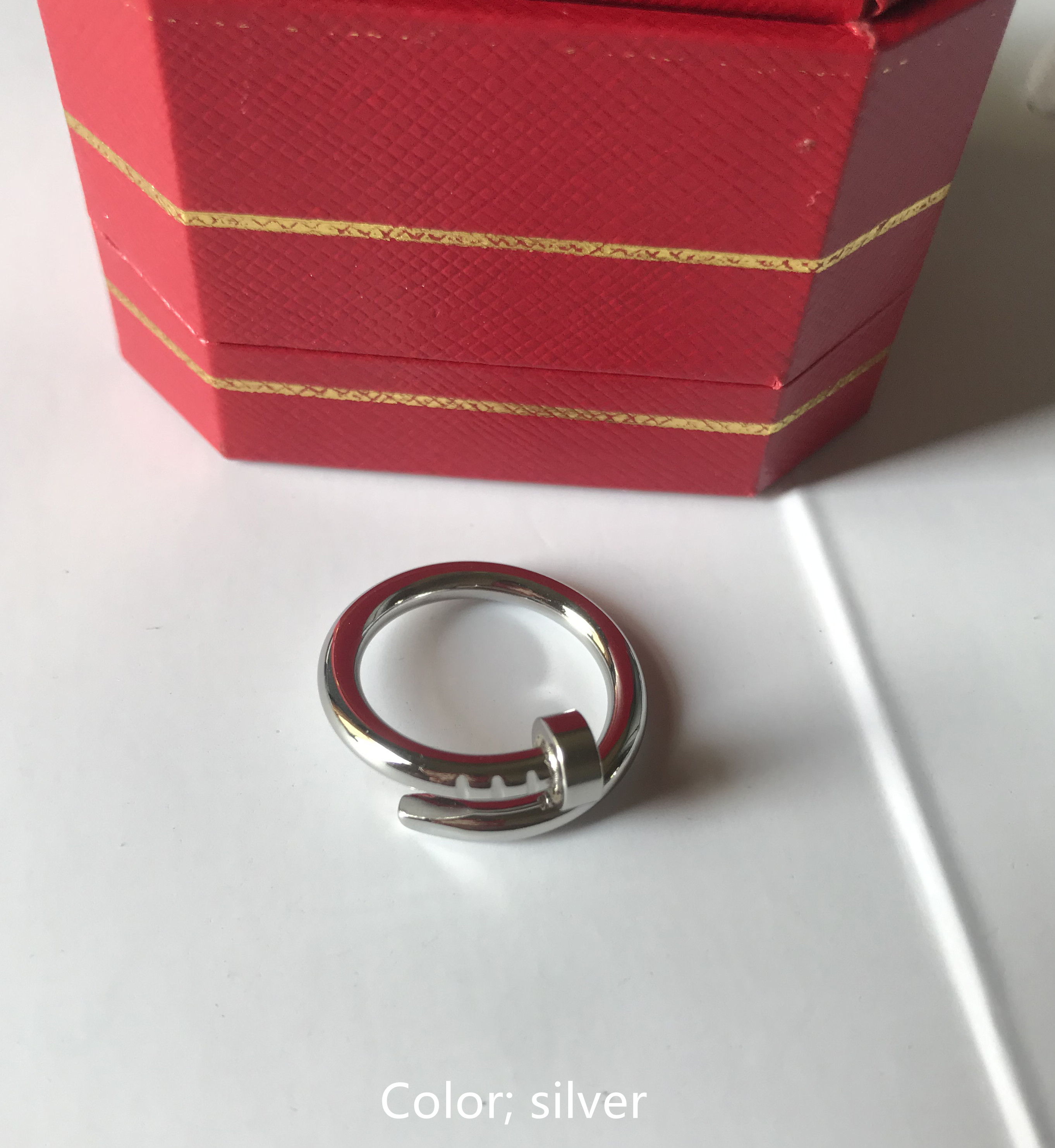 

[With box]band love rings Carti Jewelry Ladies Pendant Necklaces Screw Party Van Wedding Couple Gift Love Bracelet Cleef Fashion Designer a10, Silver