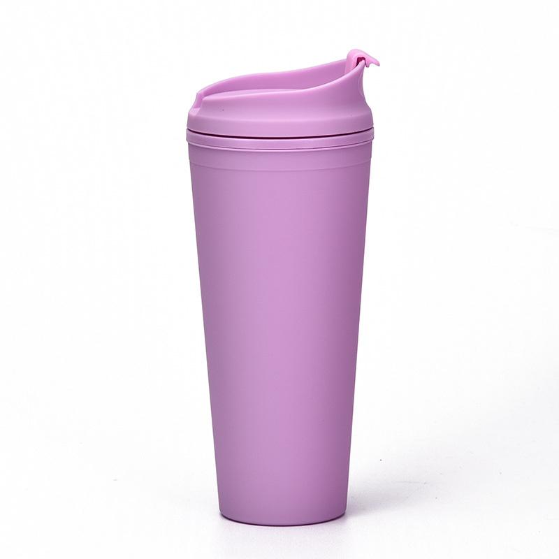 

Double-layer Plastic Frosted Tumbler 22OZ Matte Plastic Bulk Tumblers With Lids for Outdoor Sport Camping sea shipping CG001, As picture