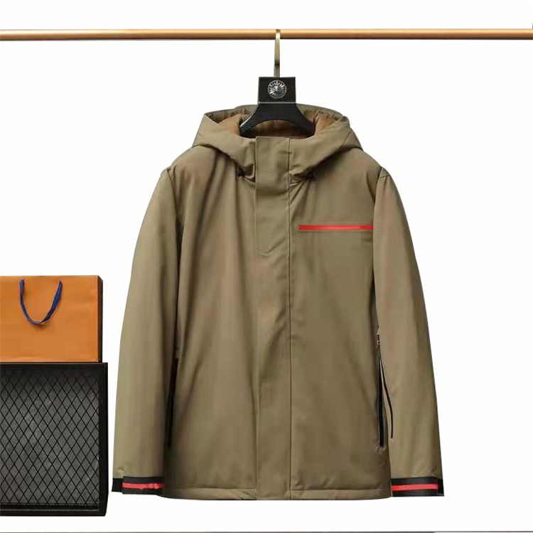 

Designer down jacket men's autumn and Men winter Coats 90% Outwear Windbreaker Zipper clothes white duck feather filling fashion warm top, Black1