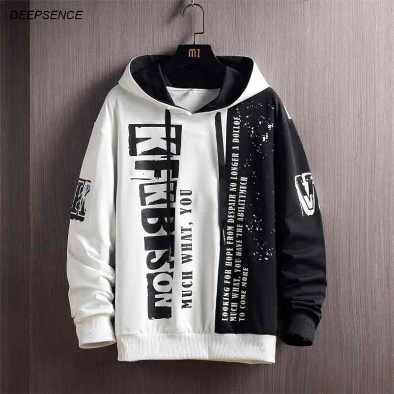 

Men Sweatshirts Hoodie Tops Spring and Autumn Street Wear Japanese Hip-Hop Casual Fashion Loose Hoodies 210720, Red